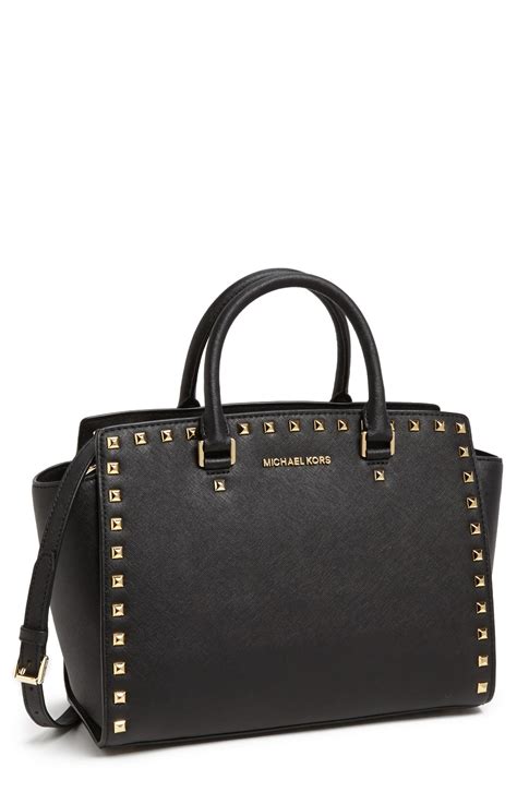 michael kors selma with studs|Michael kors selma studded satchel + FREE SHIPPING.